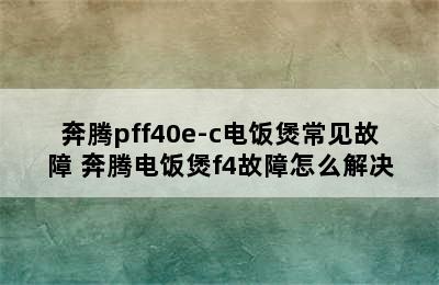 奔腾pff40e-c电饭煲常见故障 奔腾电饭煲f4故障怎么解决